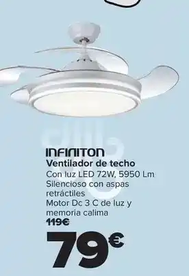 Carrefour Infinitime - ventilador de techo oferta