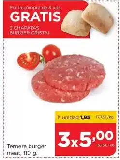 Alimerka Cristal - ternera burger meat oferta
