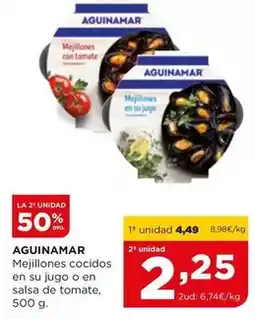 Alimerka Aguinamar - mejillones cocidos en su jugo o en salsa de tomate oferta
