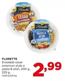 Alimerka Florette - ensalada cesar american style o pasta & atun oferta