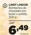 Alimerka Lindt - lindor bombones de chocolate con leche o surtido oferta