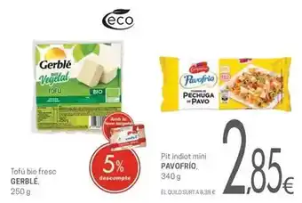 Valvi Supermercats Gerblé - tofu bio fresco oferta