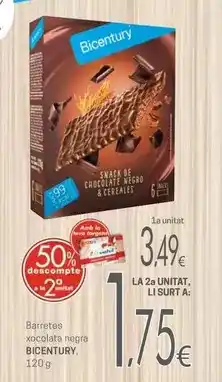 Valvi Supermercats Bicentury - barretes xocolata negra oferta