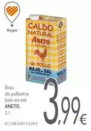 Valvi Supermercats Aneto - brou de pollastre baix en sal oferta