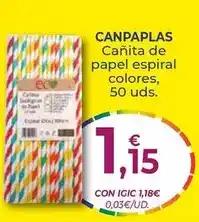CashDiplo Canta de papel espiral colores oferta