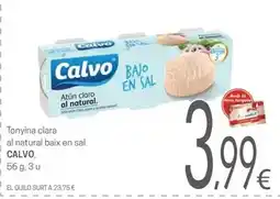 Valvi Supermercats Calvo - tonyina clara al natural baix en sal oferta