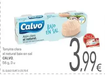 Valvi Supermercats Calvo - tonyina clara al natural baix en sal oferta