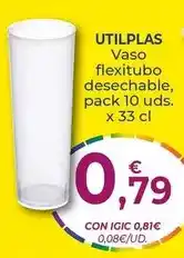 CashDiplo Utilplas - vaso flexitubo desechable oferta