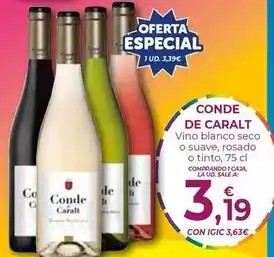 CashDiplo Conde de caralt - vino blanco seco o suave oferta