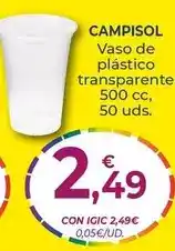 CashDiplo Vaso de plastico transparente oferta