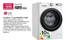 Costco Lg - lavadora f4wr5011 oferta