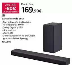 Costco Lg - barra de sonido s60t oferta