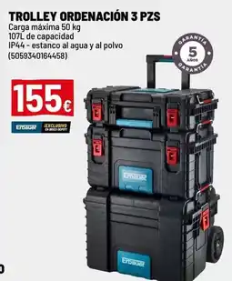 Brico Depôt Erbauer - trolley ordenacion 3 pzs oferta