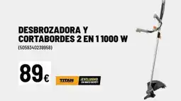 Brico Depôt Titan - desbrozadora y cortadores 2 en 1 1000 w oferta