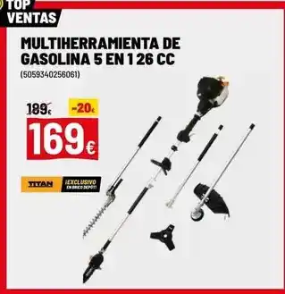 Brico Depôt Titan - multiherramienta de gasolina 5 en 1 oferta
