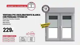 Brico Depôt Pvc - ventana pvc oscilobatiente blanca con persiana 117x100 cm oferta