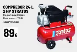 Brico Depôt Hp - compresor 24 l 2 hp stratos oferta