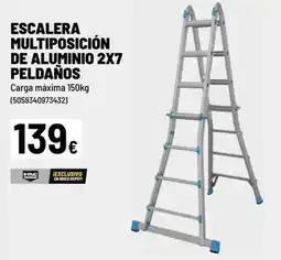 Brico Depôt Brico - escalera multiposición de aluminio 2x7 oferta