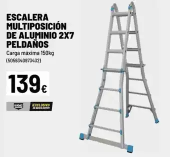 Brico Depôt Brico - escalera multiposición de aluminio 2x7 oferta
