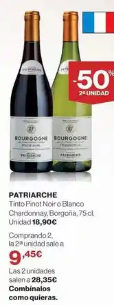 El Corte Inglés Blanco - tinto pinot noir chardonnay, borgona oferta