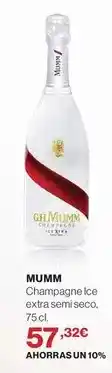El Corte Inglés Mumm - champagne ice extra semi seco oferta
