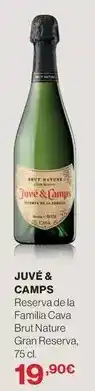 El Corte Inglés Juvé y camps - reserva de la familia cava brut nature gran reserva oferta