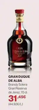 El Corte Inglés Alba - brandy solera gran reserva de jerez oferta