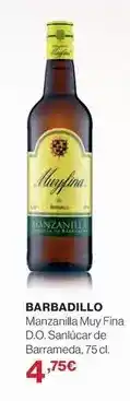 El Corte Inglés Barbadillo - manzanilla muy fina d.o.sanlúcar de barrameda oferta