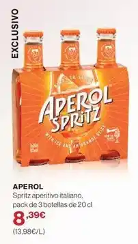 El Corte Inglés Aperol - spritz aperitivo italiano oferta