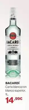 El Corte Inglés Bacardi - carta blanca ron blanco superior oferta
