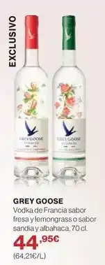 El Corte Inglés Grey goose - vodka de francia sabor fresa y lemongras o sabor sandia y albarchac oferta