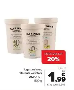 Andorra 2000 Pastoret - iogurt natural, diferents varietats oferta