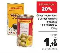 Andorra 2000 La española - olives negres s/os o verdes farcides d'anxova oferta