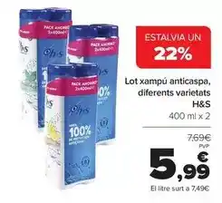 Andorra 2000 H&s - lot xampu anticaspa oferta