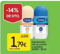 Dialprix Sanex - desodorante roll on control o sensitive oferta