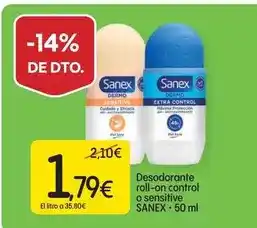 Dialprix Sanex - desodorante roll on control o sensitive oferta
