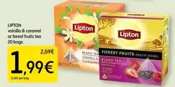 Dialprix Lipton - vainilla & caramel or forest fruits tea 20 bags oferta