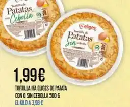 Claudio Eliges - tortilla de patata con o sin cebolla oferta