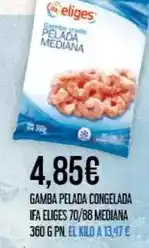 Claudio Eliges - gamba pelada congelada oferta
