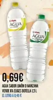 Claudio Eliges - agua sabor limon o manzana verde oferta