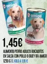 Claudio Ifa amigo - alimento perro adulto bocaditos en salsa con pollo o buey oferta