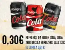 Claudio Eliges - refresco ifa cola, cola zero o cola zero zero lata oferta