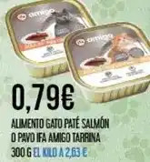 Claudio Ifa amigo - alimento gato pate salmon o pavo oferta