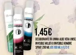 Claudio Ifa unnia - desodorante invisible mujer o invisible hombre oferta