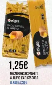 Claudio Ifa eliges - macarrones o spaghetti al huevo oferta