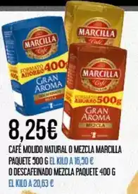 Claudio Marcilla - café molido natural o mezcla oferta