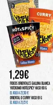 Claudio Yatekomo - fideos orientales galuna blanca hotespicy vaso oferta