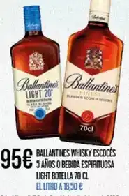 Claudio Ballantine's - whisky escoces 5 años o bebida espirituosa light botella oferta