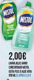 Claudio Mistol - lavavajillas mano concentrado ultra plus o aloe vera oferta