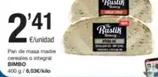 SPAR Fragadis Bimbo - pan de masa madre cereales o integral oferta